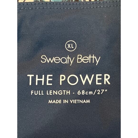 Sweaty Betty XL The Power Workout Leggings Blue Marble Print - Picture 7 of 11